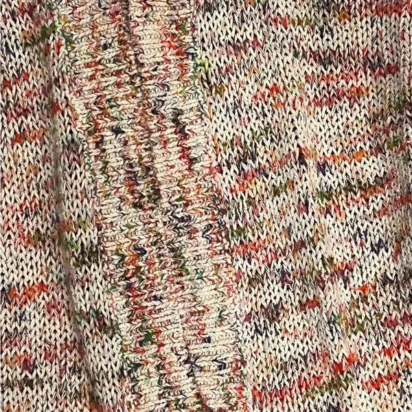 Ann Taylor Loft Woman M Multicolor Mingled Pattern Open Front Cardigan Sweater - Image 2