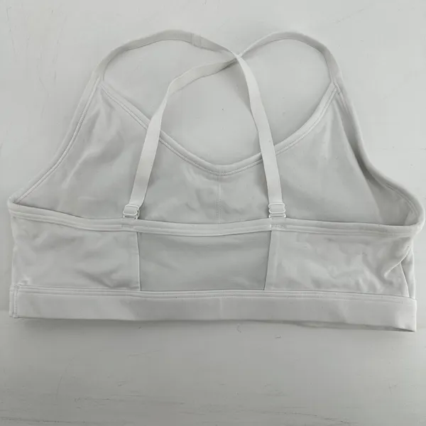 Gymshark Ruched Sports Bra Crossover Medium Support Adjustable White XS - Image 3