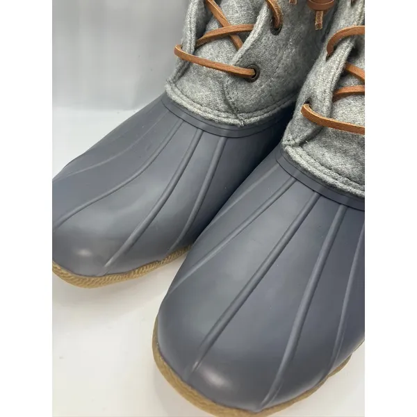 Sperry Saltwater Duck Boots Womens‎ 10 Grey Wool Blend STS82475 - Image 3