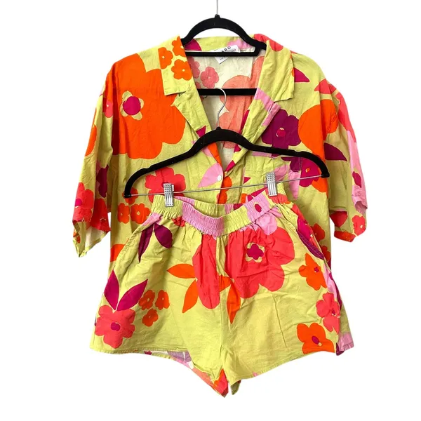SABO Thessy Floral Short Set Green Sz 4‎ - Image 2