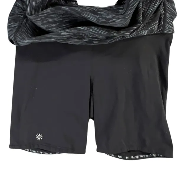 Athleta Contender 2 in 1‎ Skort Womens S Black Space Dye Running Trail Athletic - Image 4