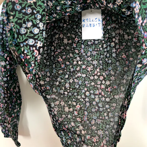 Roller Rabbit Moonflower Floral Lucy Top Midnight New Womens Size Small - Image 9
