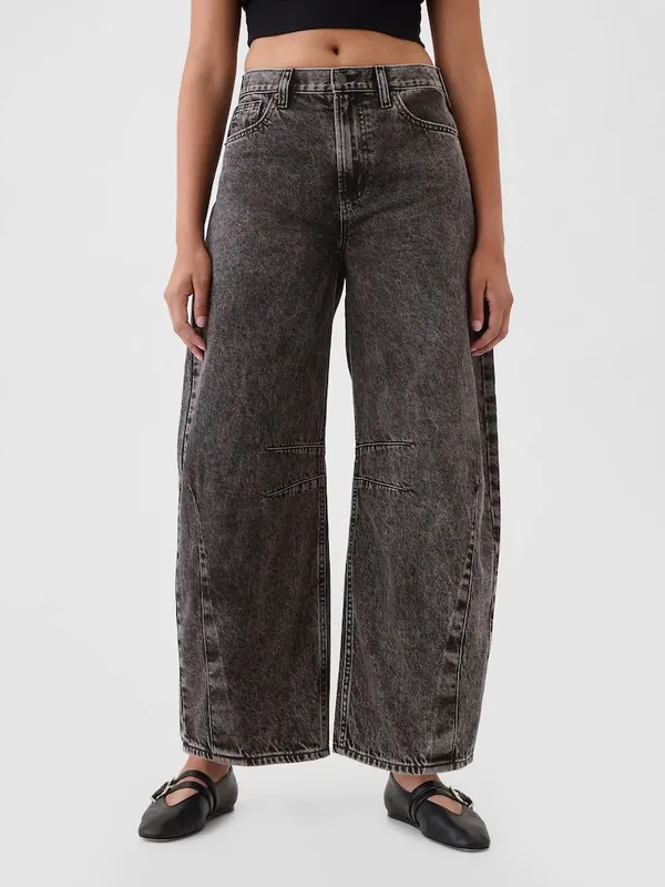 GAP Black High Waisted Ankle Length Horseshoe Jeans Size 27/4R - Image 9