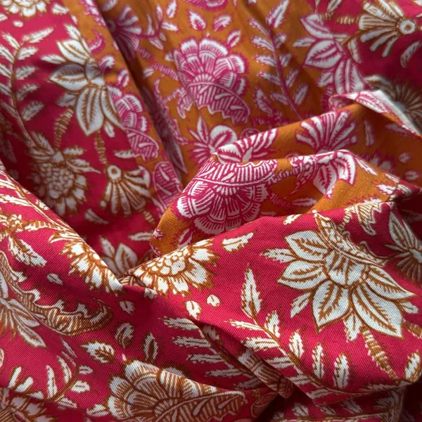 NWT FIGUE hayden Maxi skirt in batik floral raspberry print size 8 $498 cotton - Image 2