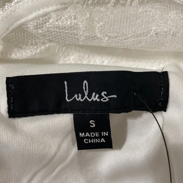 Lulus My Clarity Ivory Mesh Floral Embroidered Romper size S - Image 14