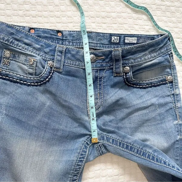 Miss Me Womens Size 29 Signature Rise Boot Cut Jeans Embellished Back Pockets - Image 12