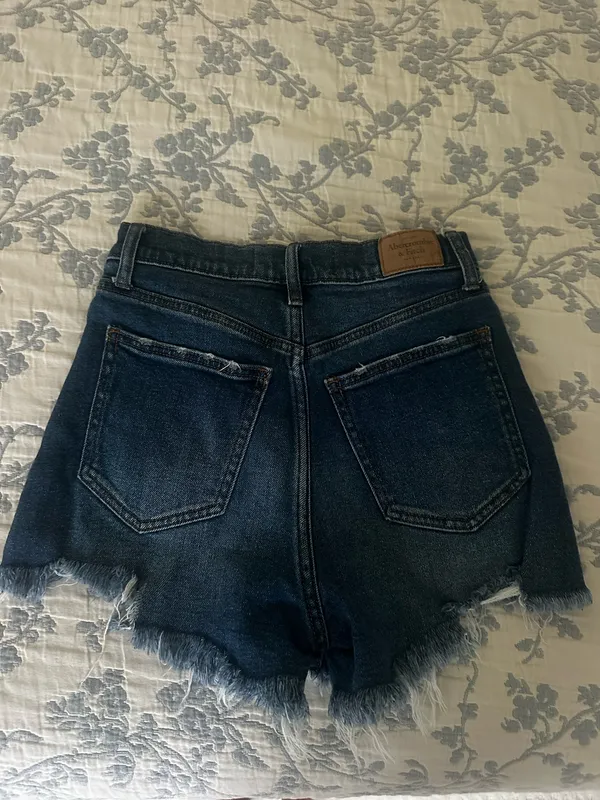 Abercrombie and fitch high waisted Jean shorts 00 24 - Image 5