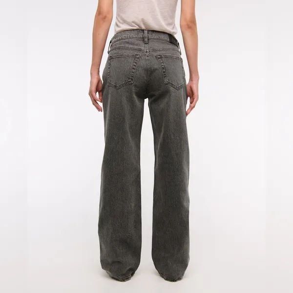 Abercrombie & Fitch Curve Love Low Rise Baggy Jean in Gray Size 27 or 4 Long - Image 3