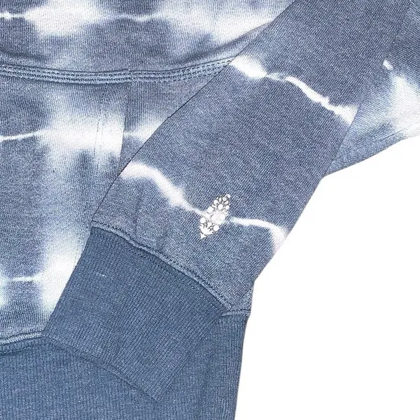 FP Movement Hoodie XS Blue Tie Dye Lace Up Cropped Sweatshirt Boho‎ Athleisure - Image 6