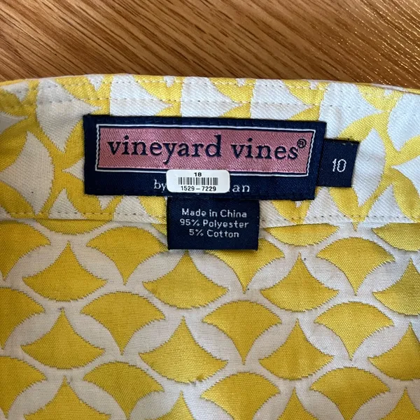 Vineyard Vines yellow and white‎ mini skirt - Image 2