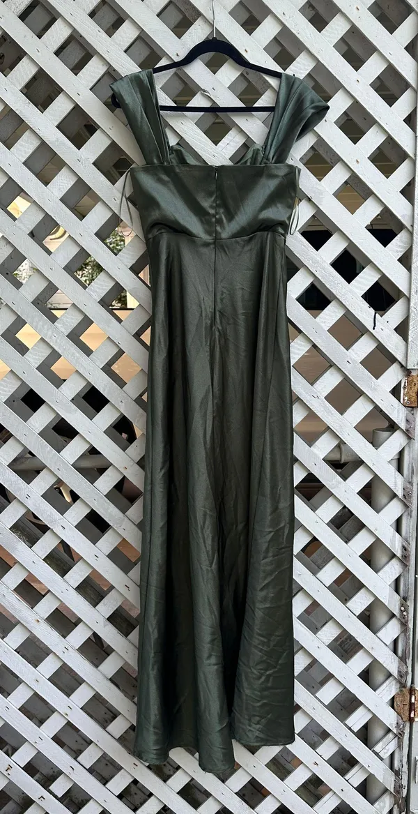Birdy Grey Satin Formal Maxi Dress - Image 2