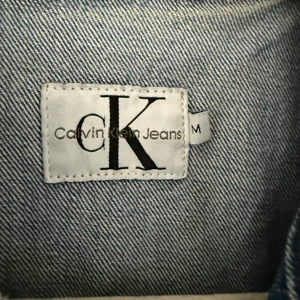 VTG Calvin Klein Denim Cropped Vest USA Made Retro 90s Downtown Indie Jean Top M - Image 5