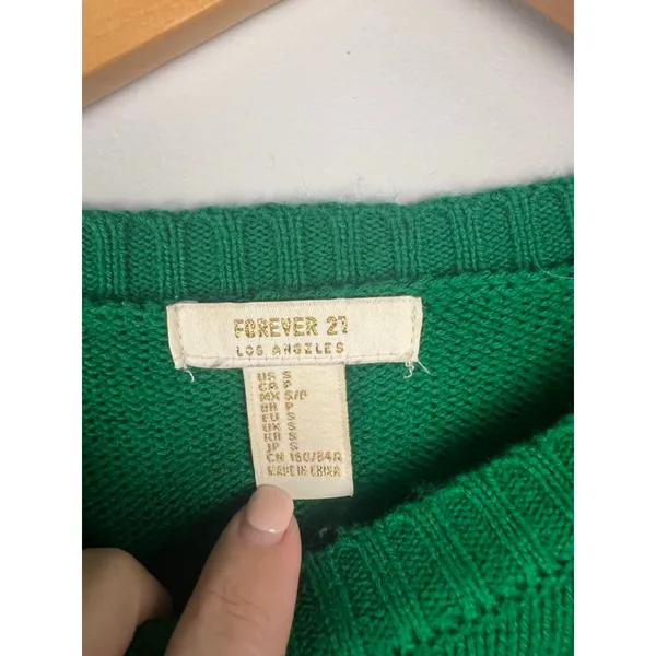 Women's Forever 21 Christmas Sweater Green/Red Size S. Ugly Christmas - Image 3