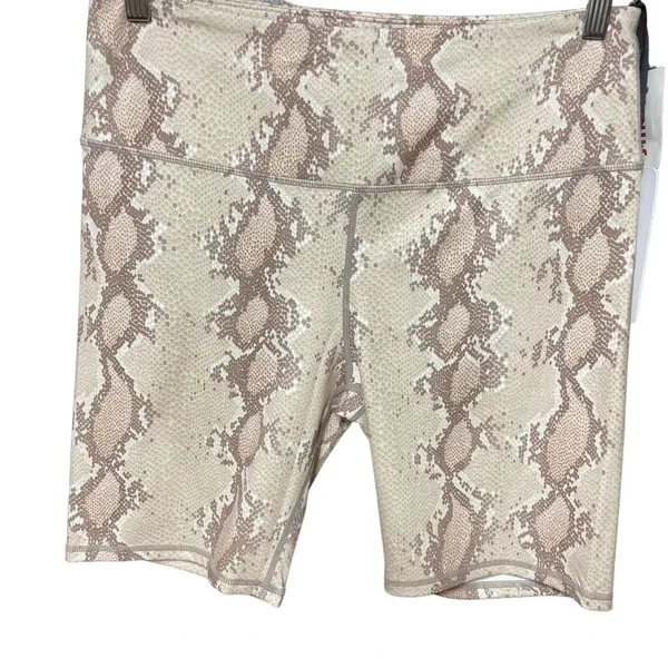 Varley Albury Bike Shorts Champagne Snake‎ Print Size XL - Image 5