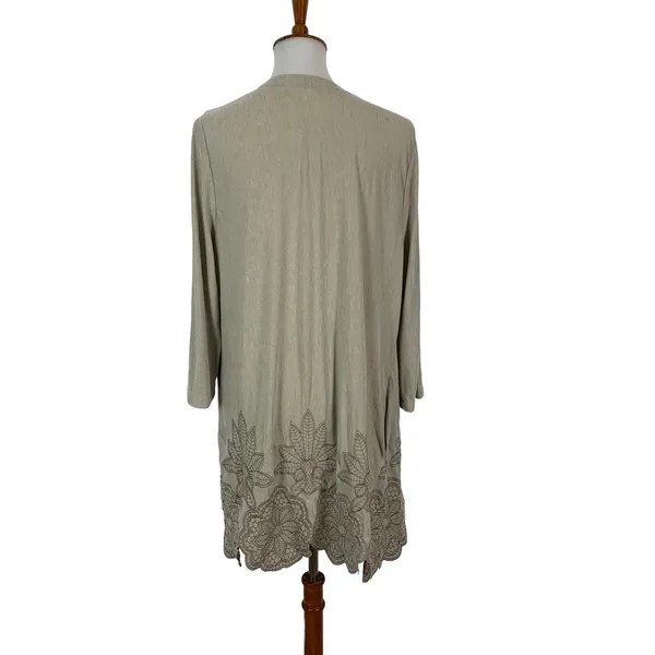 Soft Surroundings XL Tan Drape Open Front Long‎ Sleeve Cardigan Layering - Image 5