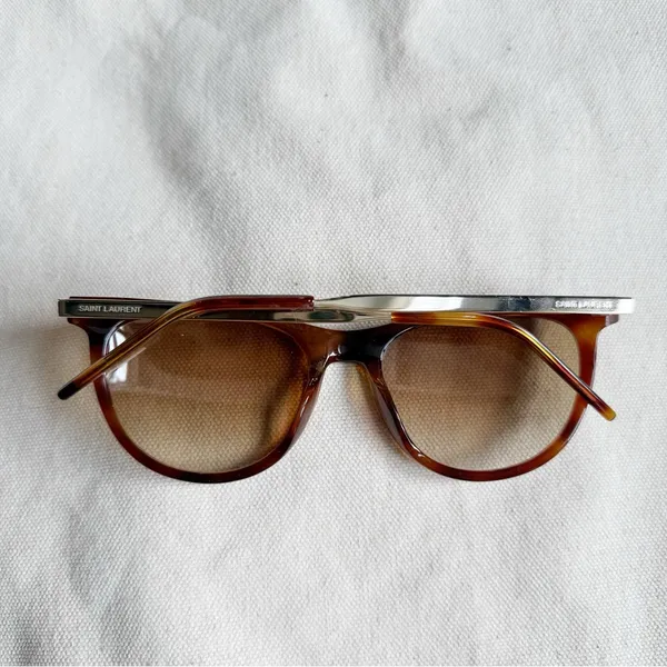 Saint Laurent Cat Eye Brown Havana Sunglasses - Image 9