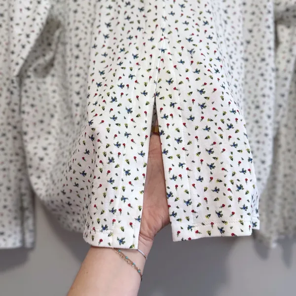 Boys Lie Women's Dainty Daisy's Button‎ Down PJ Top White Floral Angel Sz S NWT - Image 7