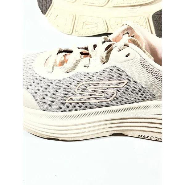 Skechers‎ Max Cushioning Mesh Sneakers Women 9.5 Gray Pink Natural Rocker Sole - Image 13
