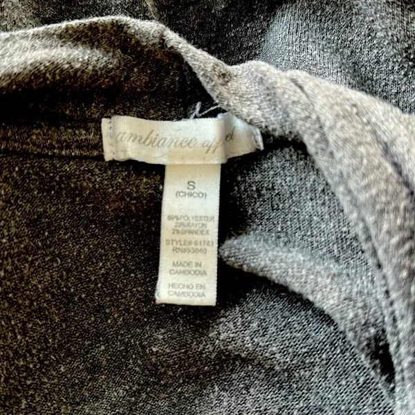 Ambiance Grey Cardigan Sweater Sz SM‎ - Image 5