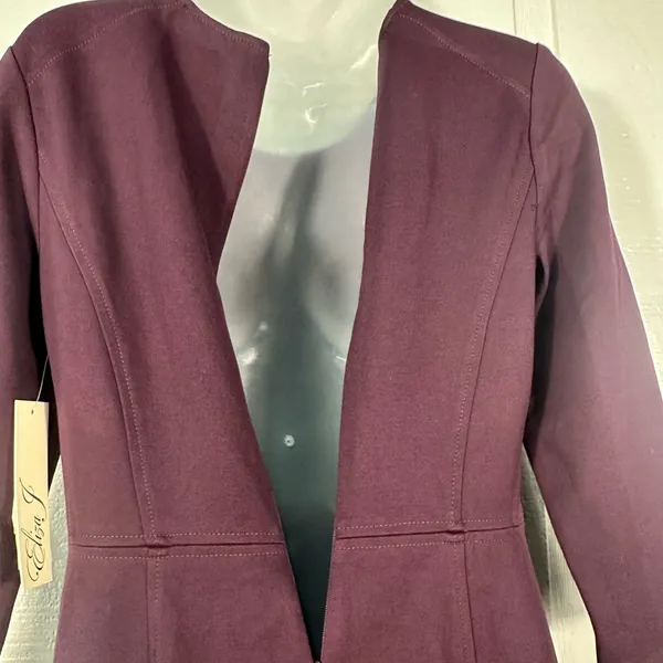 Eliza J Purple A Line 3/4 Sleeve Fit and Flare Dress Size 6 NWT - Image 8