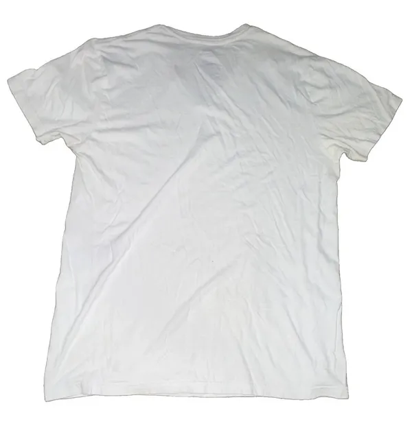 Polo Ralph Lauren Classic Fit Men’s White Cotton Knit Logo V-Neck Tee M - Image 4