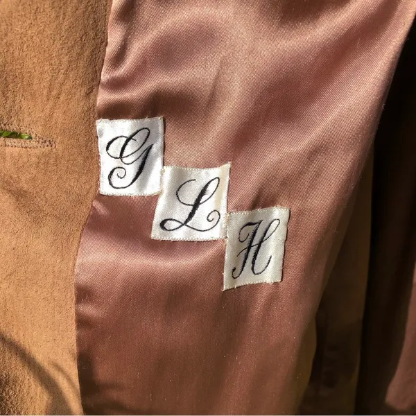 Vintage Suede Double Breasted Coat with Fur Collar M/L - Image 8