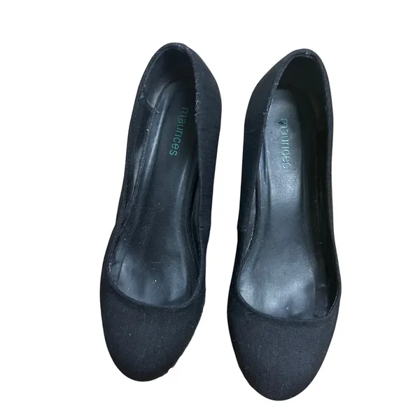 Maurices Melanie Black Wedge Pumps Floral Lace Heel Dark Romantic Women's 8 - Image 10