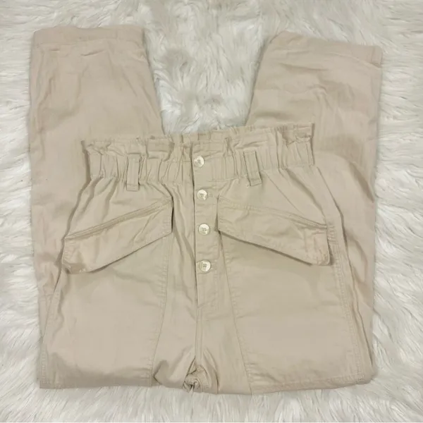 BDG Urban Outfitters‎ Tan High Waist Paperbag Cargo Carpenter Pants Small - Image 2