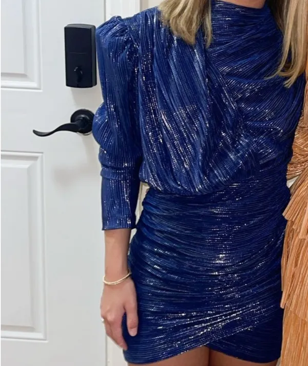 Sabina Musayev mini Dress Blue Size XS - Image 2