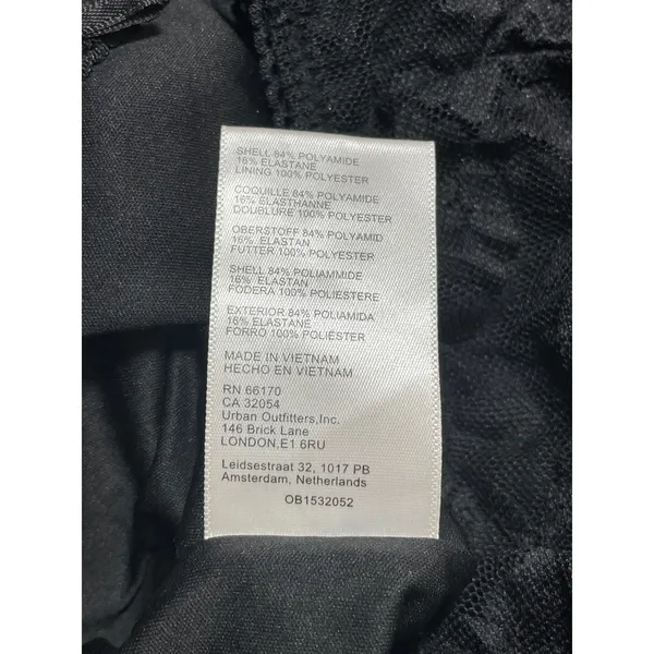Urban Outfitters Women's Black Floral Lace Sheer Mesh Mini Flare A-Line Skirt M - Image 7
