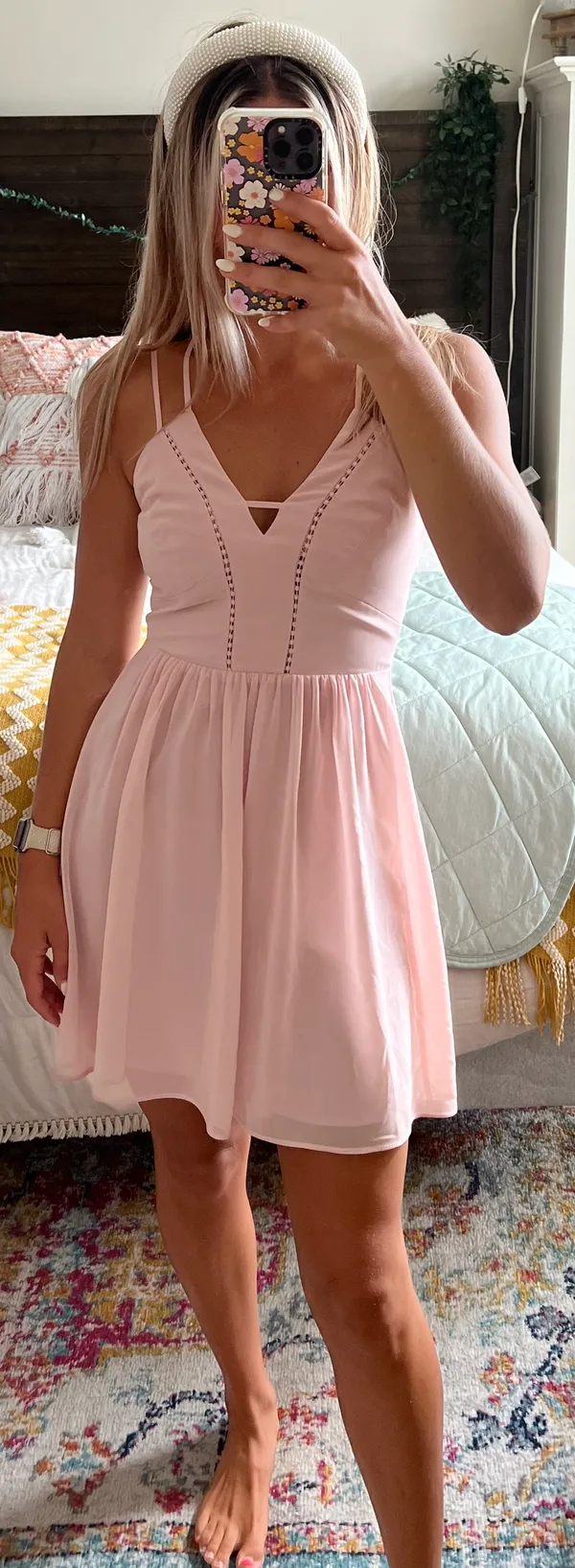 BCBGeneration Baby Pink Mini Dress - Image 2