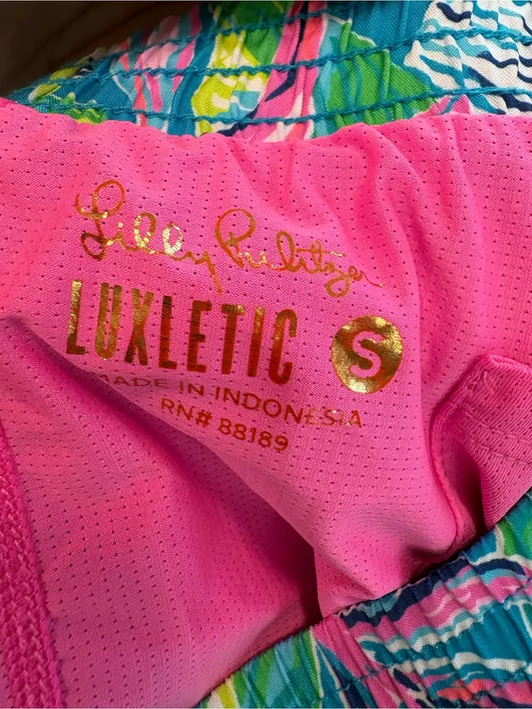 Lilly Pulitzer Luxletic Ocean Trail Short Formentera Turquoise Size small 1485 - Image 7