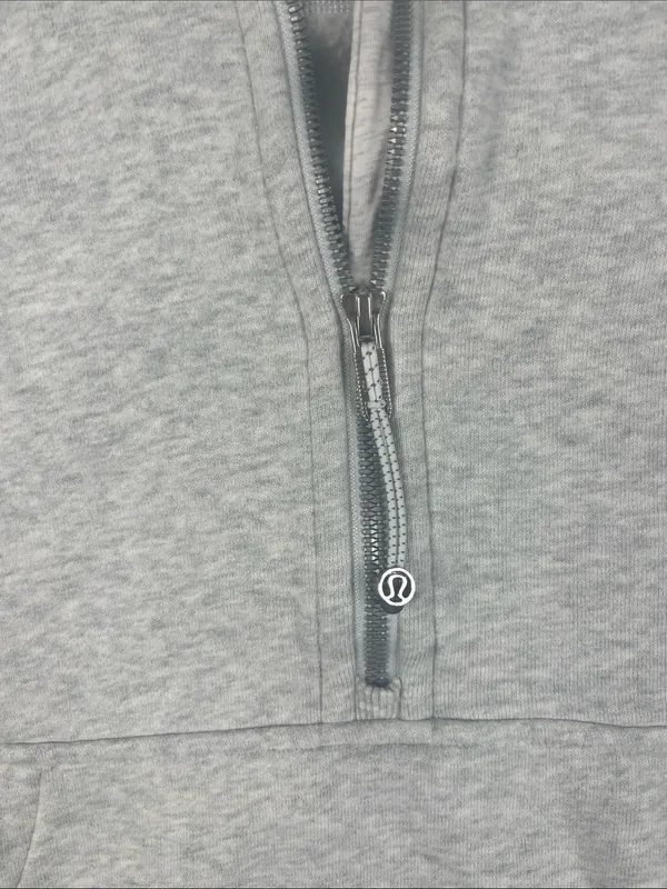 Lululemon Oversized Half-Zip heather gray scuba hoodie Size: XL/XXL - Image 3