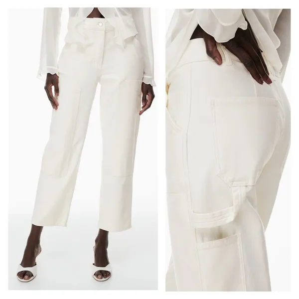 Aritzia Wilfred Free Brennan Pant Light Birch Stretch High Rise Carpenter‎ - Image 2