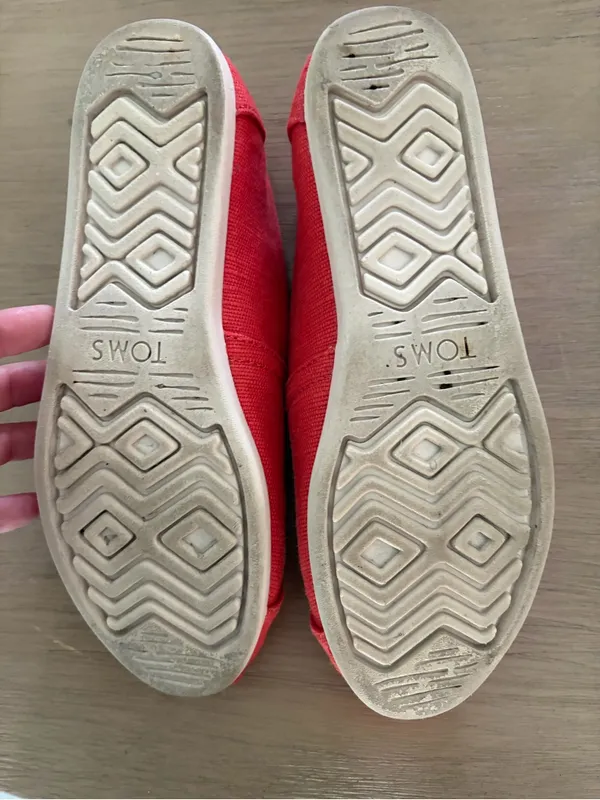 Toms Orange Alpargata Canvas Slip-On Flats 6.5 - Image 7