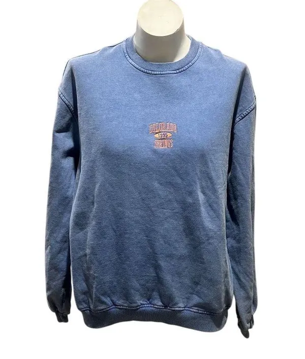 Urban Outfitters Vintage Colorado Springs Crew Neck Sweatshirt Blue S - Image 2