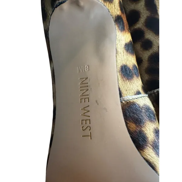 Nine West Leopard Print‎ Calf Hair Stiletto Pumps Women's Size 8.5M - Image 11