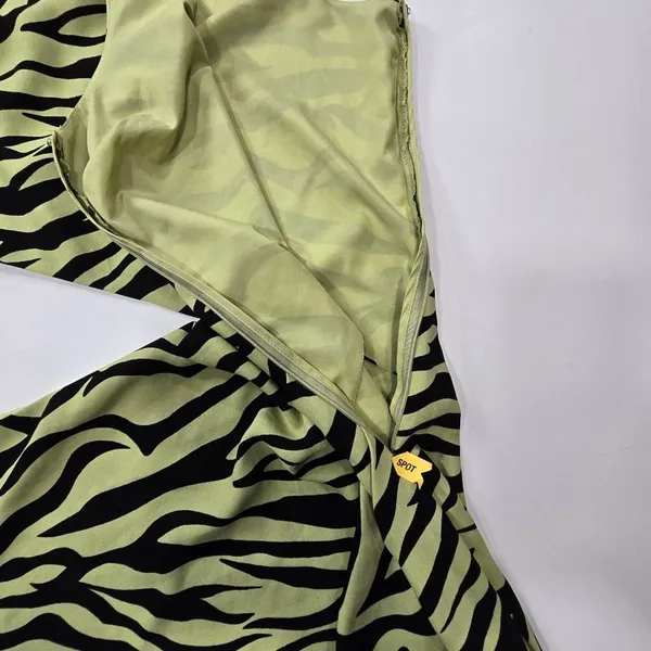 Superdown Ivana Cut Out Maxi in Green Zebra Medium - Image 6