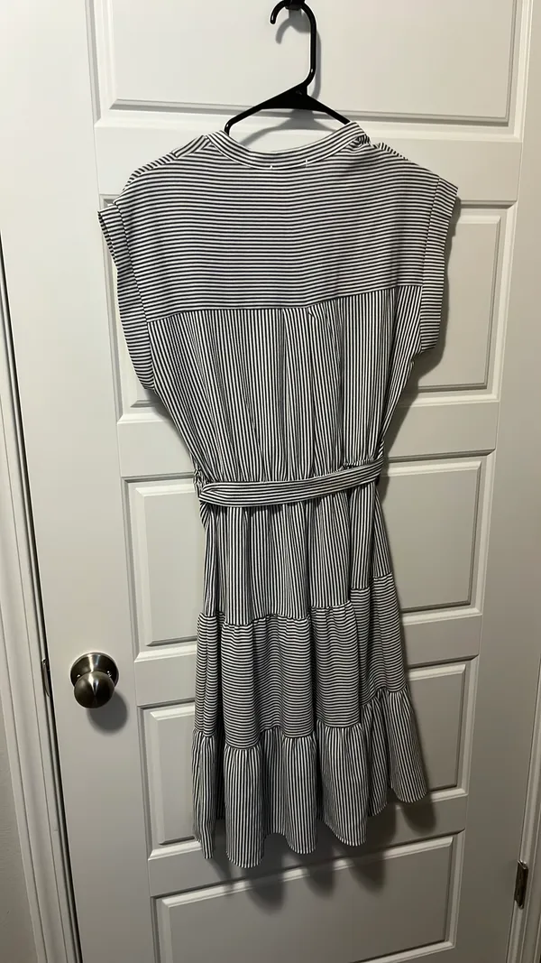 Monteau Gray Stripped Dress - Image 2
