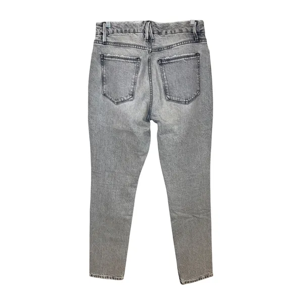 Good American Good‎ Boy Twisted Slit Straight Leg Jeans Gray Size 6/28 - Image 4