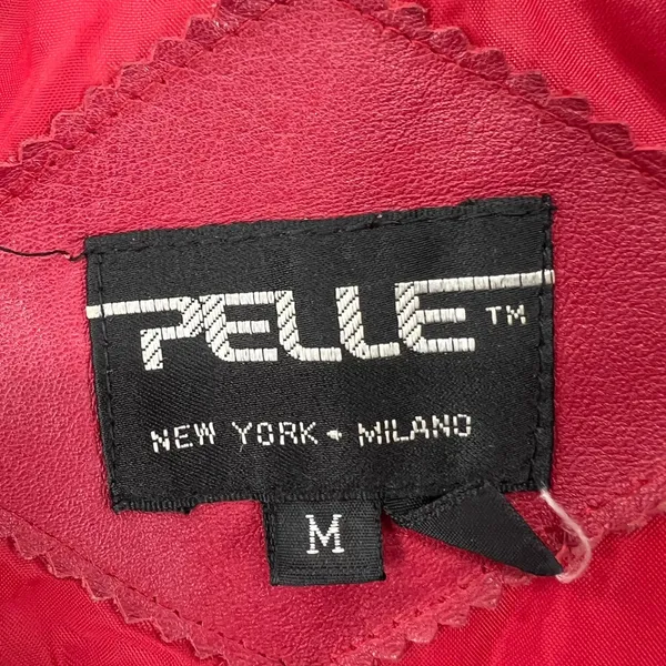 Pelle red leather M mid length trench vintage retro outdoor 70s 80s - Image 10