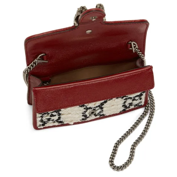 GUCCI Dionysus super mini GG logo tweed crossbody bag - Image 6