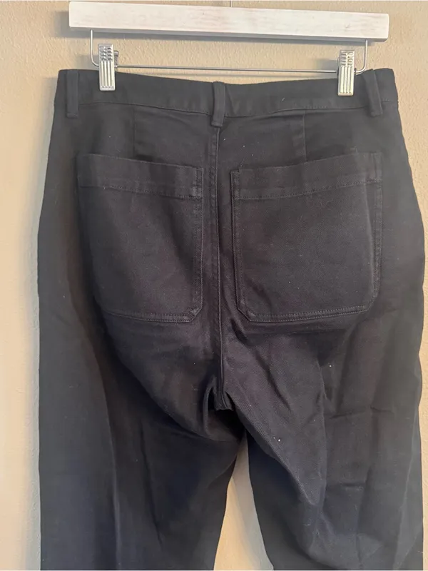 QUINCE Organic‎ Stretch Cotton Twill Straight Leg Cropped Pants - Image 4