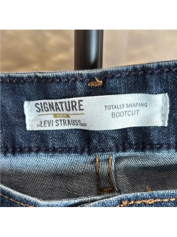 Signature by Levi Strauss Dark Blue Bootcut Jeans - Image 5
