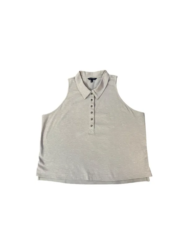 Banana Republic Women’s XL Cotton Stretch Sleeveless Polo Boxy Top Used - Image 3