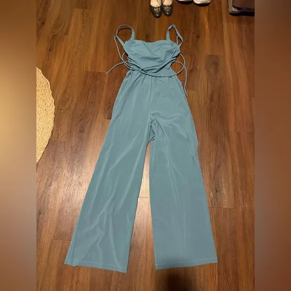 Halara Breezeful Lace Up Pocket Quick Dry Casual Jumpsuit nwot active spring $70 - Image 10