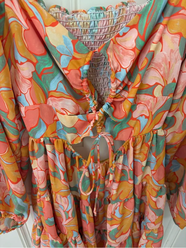 RESA Cut-Out Retro-Inspired Mini Dress Size XL - Image 3