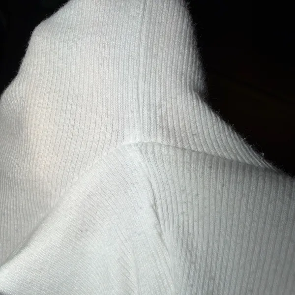 Aritzia TNA ribbed square neck white long sleeve - Image 5