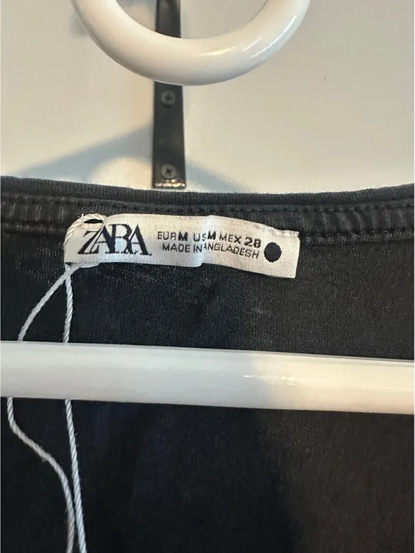 Zara black crop top sz M - Image 3