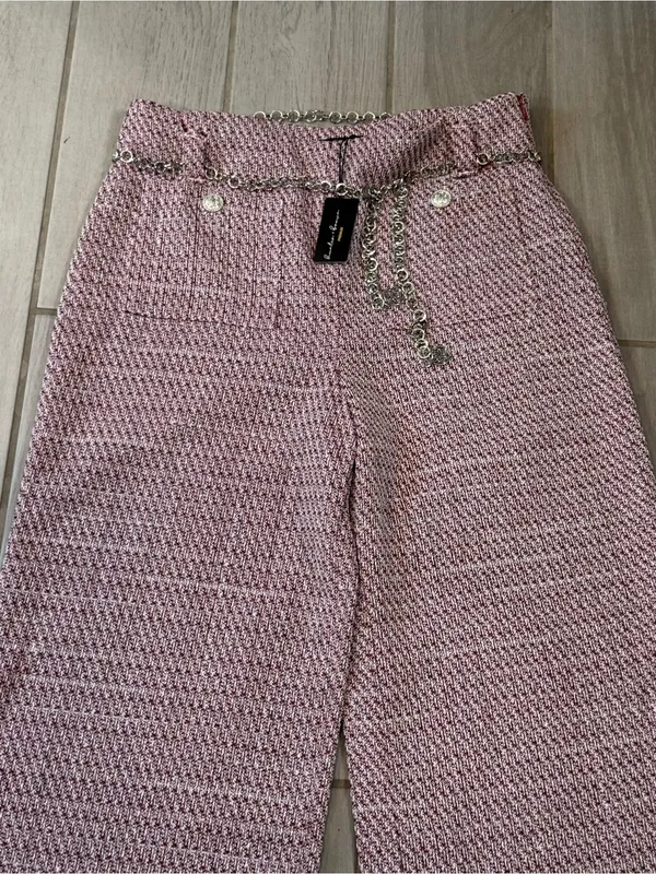 Hunter & Brown Premium Wide-Leg Pants – Size L Mauve - Image 4